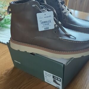 Mid Drew Brown Leather Boots